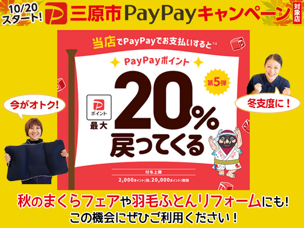 paypay20％還元